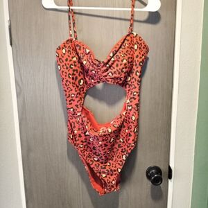 Cheetah Print One Piece Swimsuit